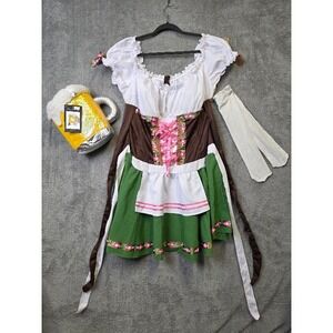 Leg Avenue Gretchen Oktoberfest Costume Women's 1X/2X Beer Mug Purse Dress
